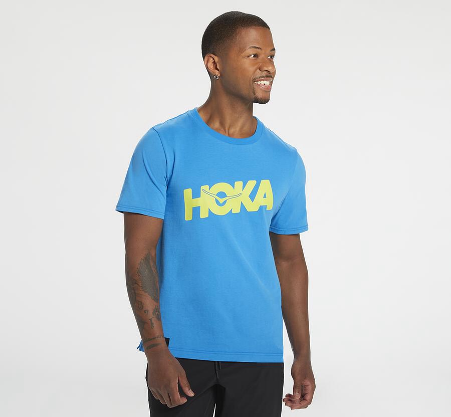 Hoka One One Gömlek Erkek Mavi - Brand - PH4563217